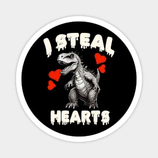 Kids I Steal Hearts Dino Baby Boy Valentines Day Magnet